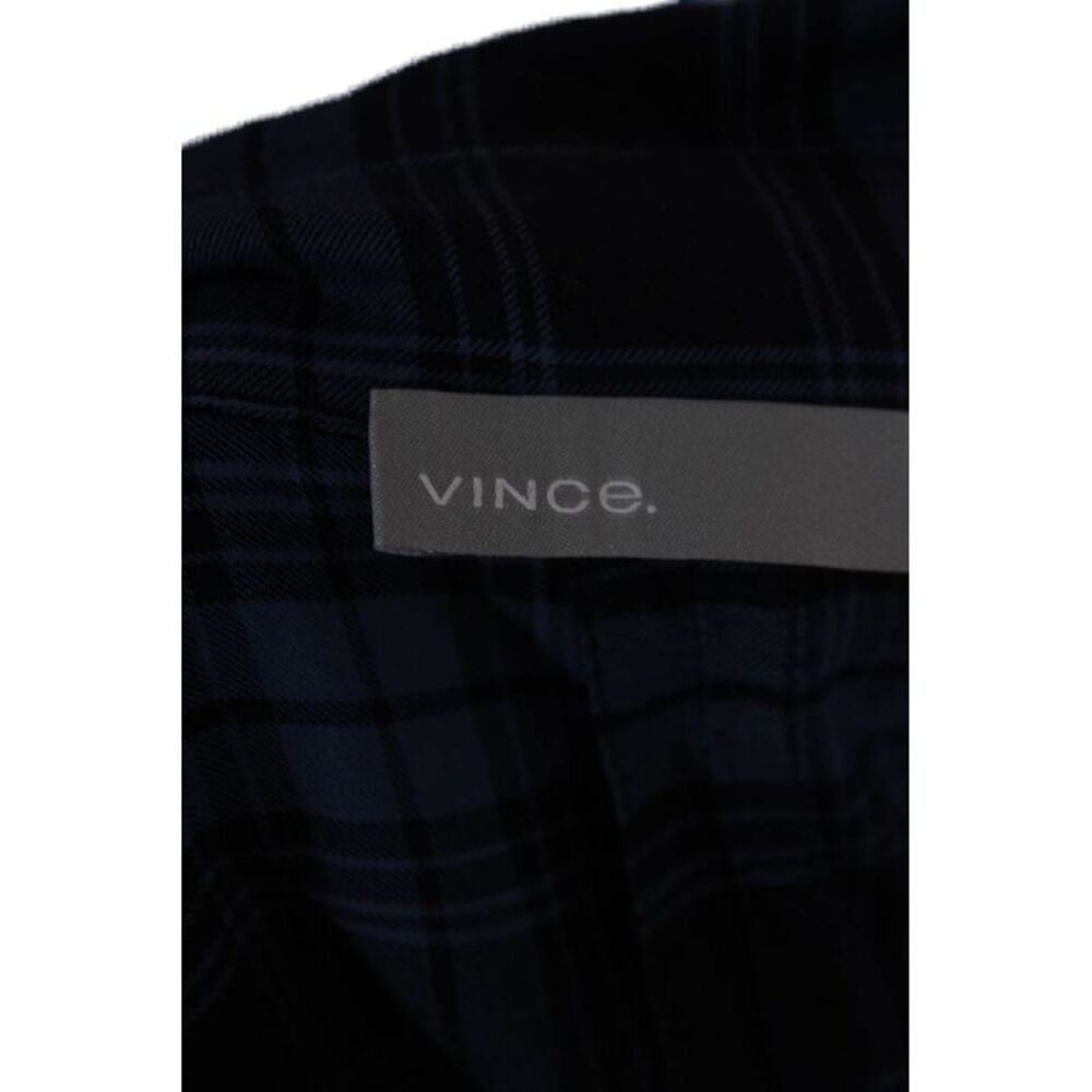 Vince Women Collared Shirt Blazer Long Sleeve Blue Polyamide Size L - Picture 6 of 10